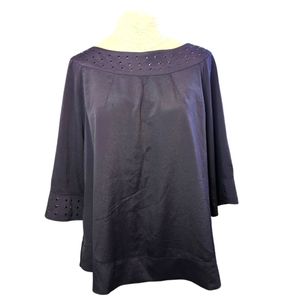 Attitude by Jay Manuel szXL dark purple swing top w studs EUC